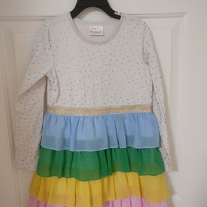 Hanna andersson girl rainbow dress size 120